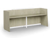 Libra Wooden Office Reception Desk Counter In Arctic Oak Finish