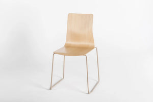 Linar Plus Wooden Chair  Metal Legs 8