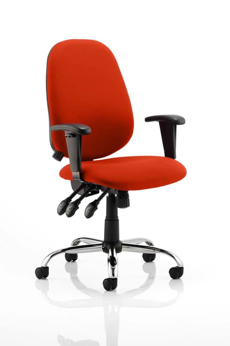 Lisbon Medium Back Task Operator Office Chair With Height Adjustable Arms KCUP0332 1