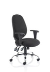 Lisbon Medium Back Task Operator Office Chair With Height Adjustable Arms OP000073 3
