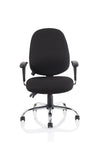 Lisbon Medium Back Task Operator Office Chair With Height Adjustable Arms OP000073 4