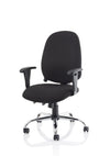 Lisbon Medium Back Task Operator Office Chair With Height Adjustable Arms OP000073 5