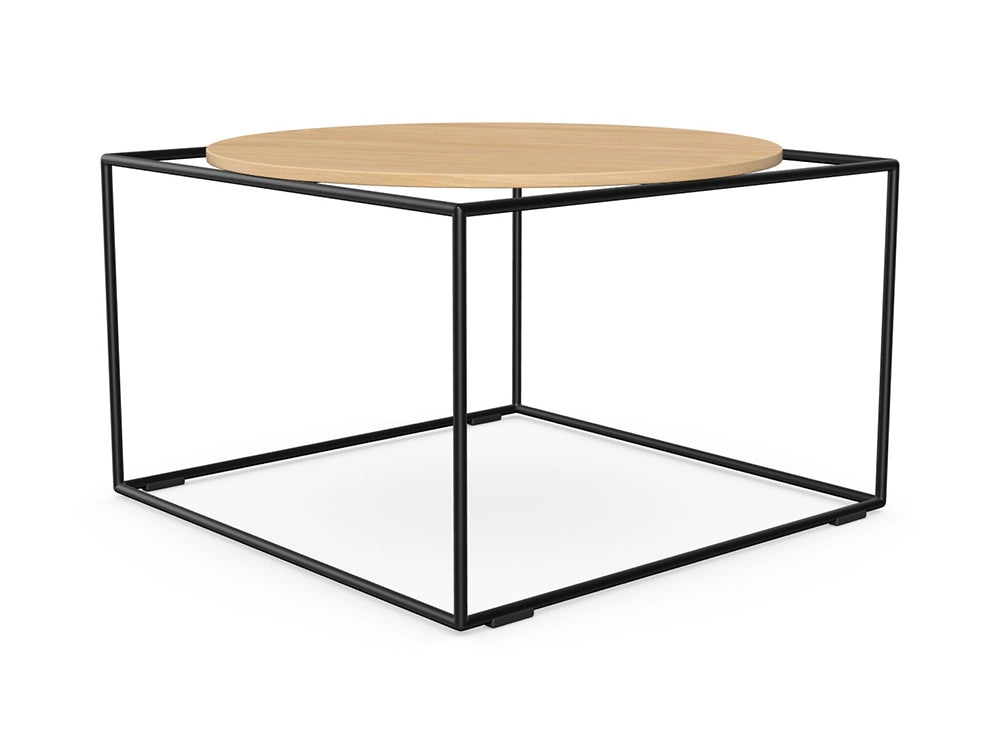 Loft Round Coffee Table With Cube Style Frame