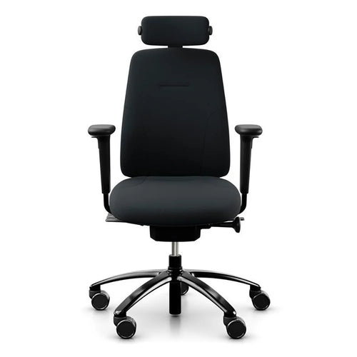 Logic 200 In Black With Castors And Neckrest 2