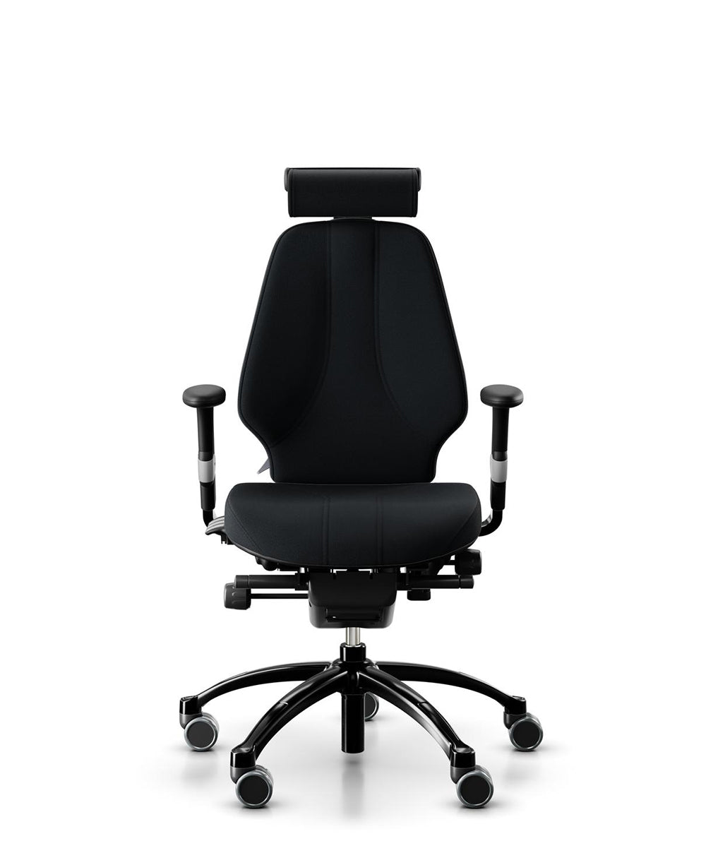 Logic 300 Gaja Black Ergonomic Chair with Neckrest RH