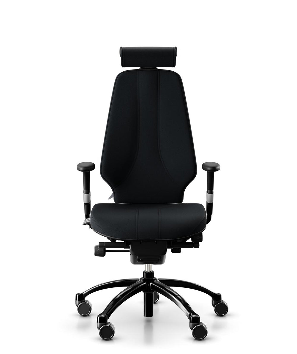 Logic 400 Gaja Black Ergonomic Chair with Neckrest RH