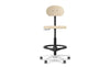 Logika Wooden Swivel Office Sit Stand Chair With Ring Footrest 4