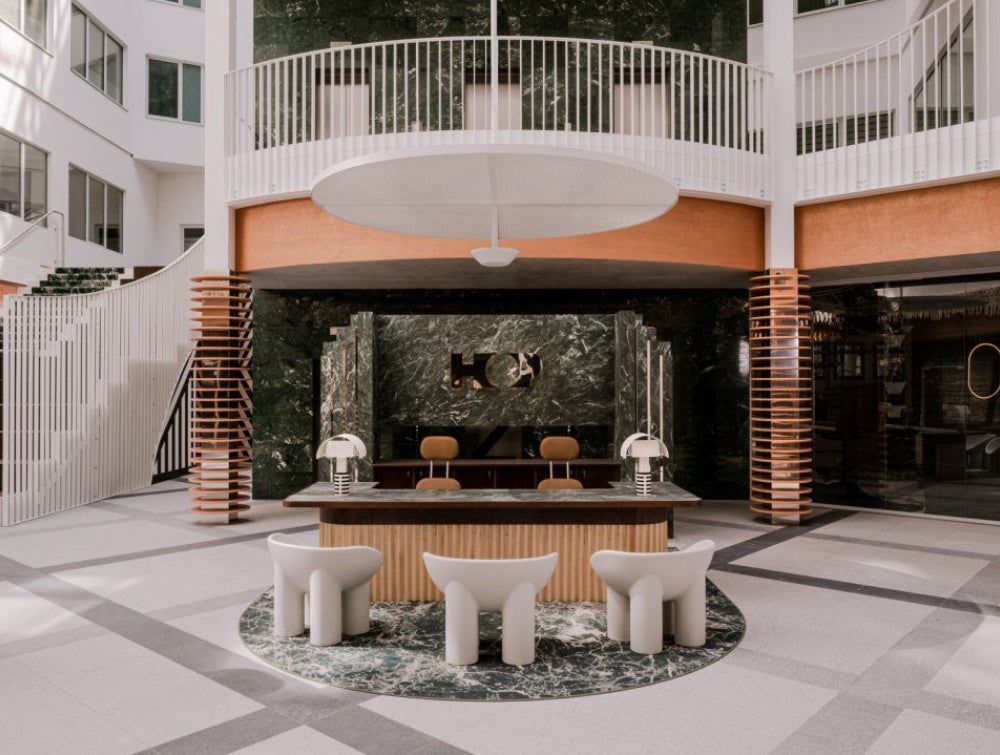 Lounge Low Back Chair Office Furniture With Reception Table And Floor Rug In Reception Setting