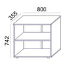 Low Bookcase Sv 11 Dimensions