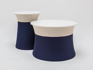 Low Table Tubular Structure Upholstered With Elastic Cabrics
