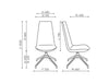 Lumi High Back Executive Office Chair Dimensions