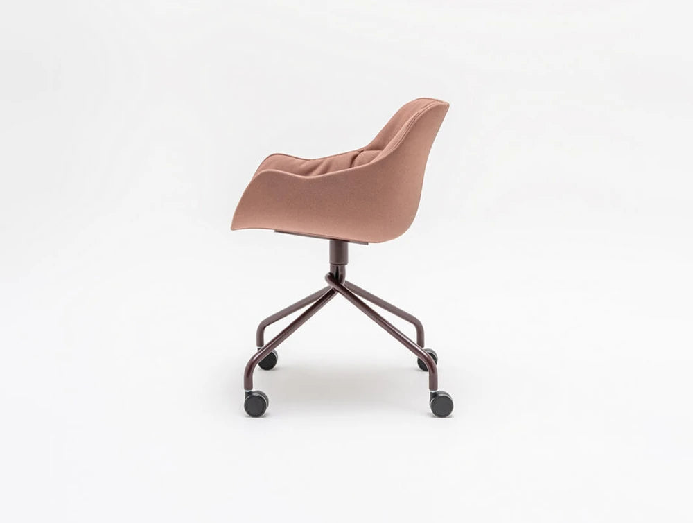 Mdd Baltic Soft Duo Shell Armchair On Four Spoke Base With Castors 2