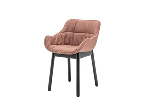 Mdd Baltic Soft Duo Shell Armchair With Wooden Base