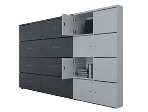 Mdd Modular Multiple Lockers In Black And Grey