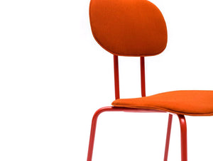 Mdd New School Chair In Orange Upholstery Finish