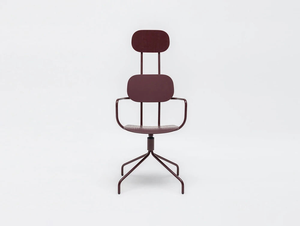 Mdd New School Chair With Headrest On Five Star Base With Castors 2