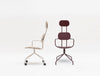 Mdd New School Chair With Headrest On Four Legged Metal Frame 6