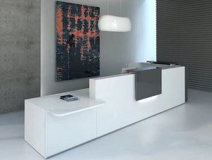 Mdd Reception Counter Unit White With Leds