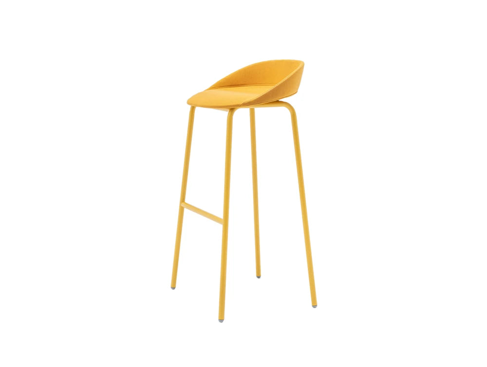 Mdd Team Upholstered High Stool With Footrest