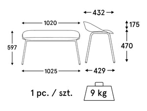 Mdd Team Upholstered Low Bench 6 Dimensions