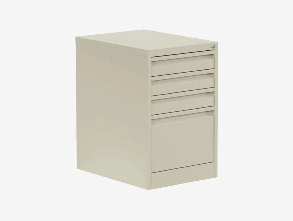 Mline One Filing Cabinet With Three Storage Drawers In Beige Finish