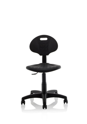 Malaga Task Wipe Clean Operator Chair Black Polyurethane Seat And Back Without Arms OP000088 3