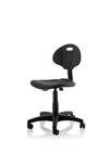Malaga Task Wipe Clean Operator Chair Black Polyurethane Seat And Back Without Arms OP000088 4