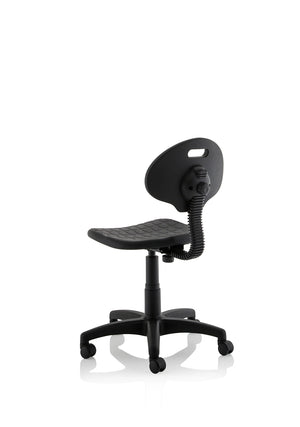 Malaga Task Wipe Clean Operator Chair Black Polyurethane Seat And Back Without Arms OP000088 5