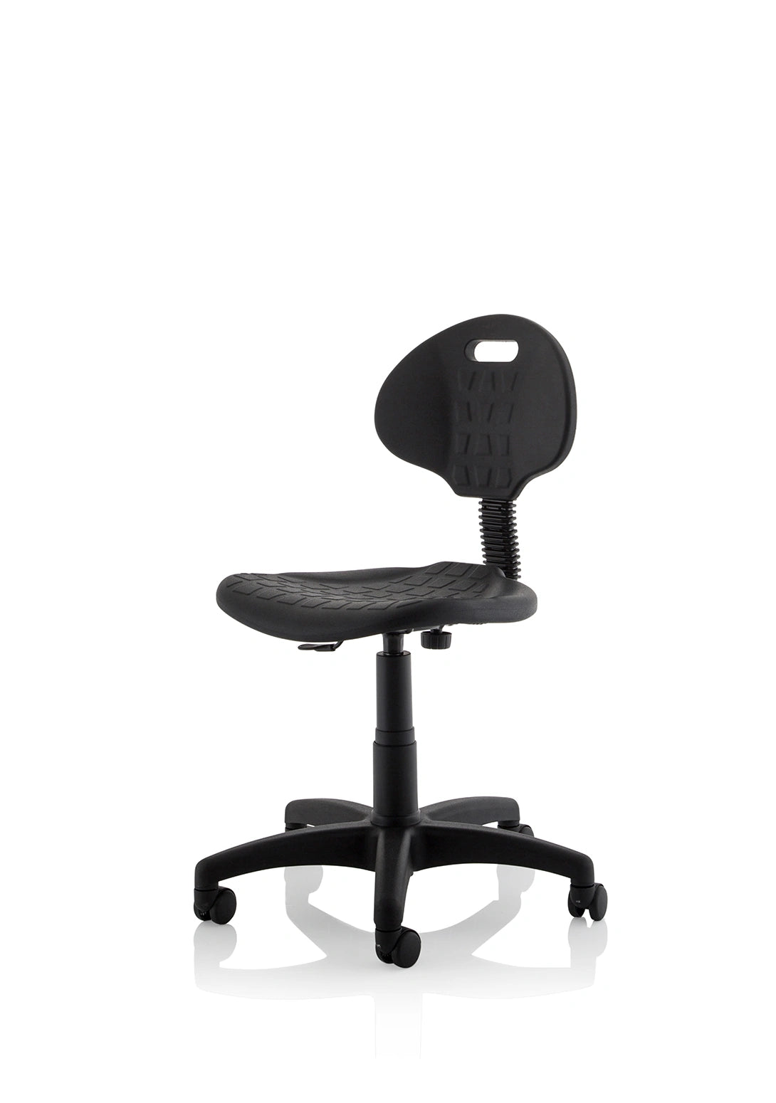 Malaga Task Wipe Clean Operator Chair Black Polyurethane Seat And Back Without Arms OP000088 9