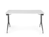 Mara Argo Rectangular Folding Legs Workstation Desk Anthracite Frame And White Tabletop
