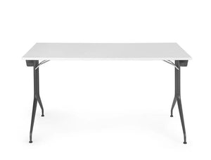 Mara Argo Rectangular Folding Legs Workstation Desk Anthracite Frame And White Tabletop