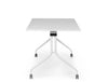 Mara Argo Tilting Rectangular Meeting Table With Castors In White