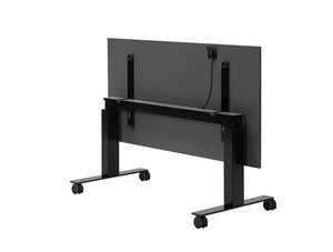 Mara Follow Folding Height Adjustable Office Desk With Wheels In Black