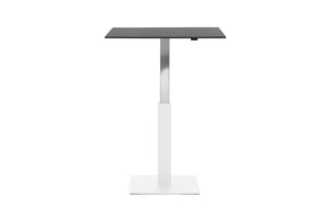 Mara Follow Square Adjustable Table 299Kq Black Top White Frame 1000Mm