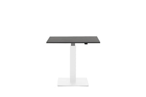 Mara Follow Square Adjustable Table 299Kq Black Top White Frame 900Mm