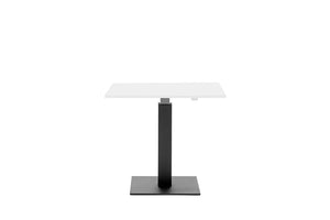 Mara Follow Square Adjustable Table 299Kq White Top Black Frame 900Mm