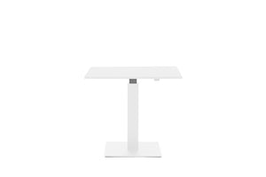 Mara Follow Square Adjustable Table 299Kq White Top White Frame 900Mm