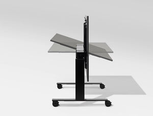 Mara Follow Tilting Height Adjustable Office Desk With Castors