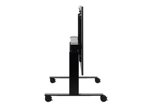 Mara Follow Tilting Height Adjustable Office Desk With Wheels In Black Finish