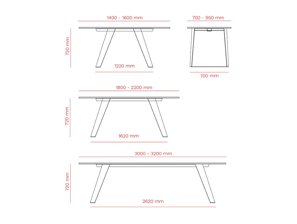 Mara Morgan Rectangular Office Table In Metal Sheet Dimensions