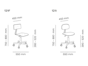 Mara Work Height Adjustable Office Chair Dimensions