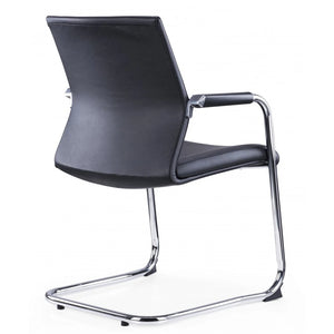 Medium Back Boardroom Visitor Chair In Black With Cantilever Frame 4