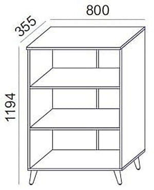 Medium Bookcase Sv 07 Dimensions