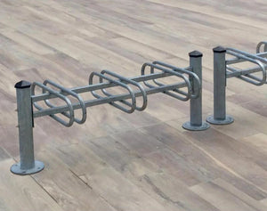 Mercure Modular Bicycle Rack 4 in Outside Setting