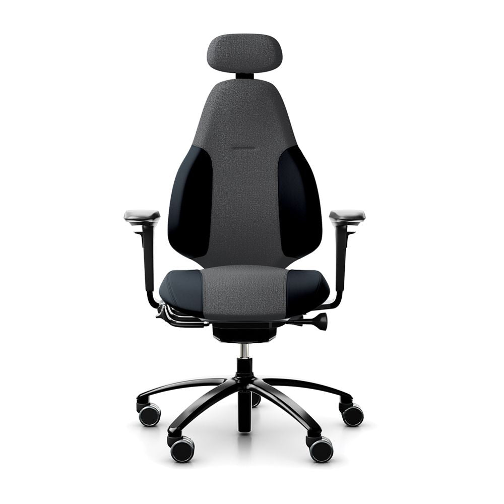 Mereo 220 Duo Dual Fabric in Grey with Headrest RH