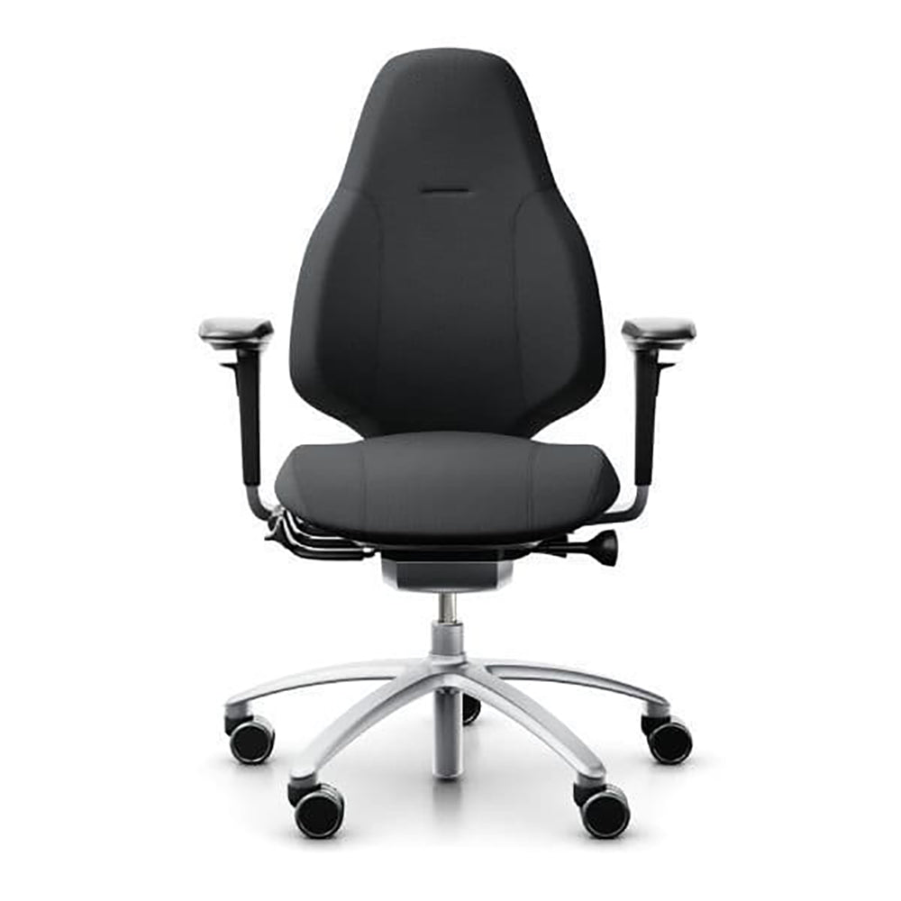 Rh Mereo 220 Ergonomic Chair In Grey With Silver Arms And Base