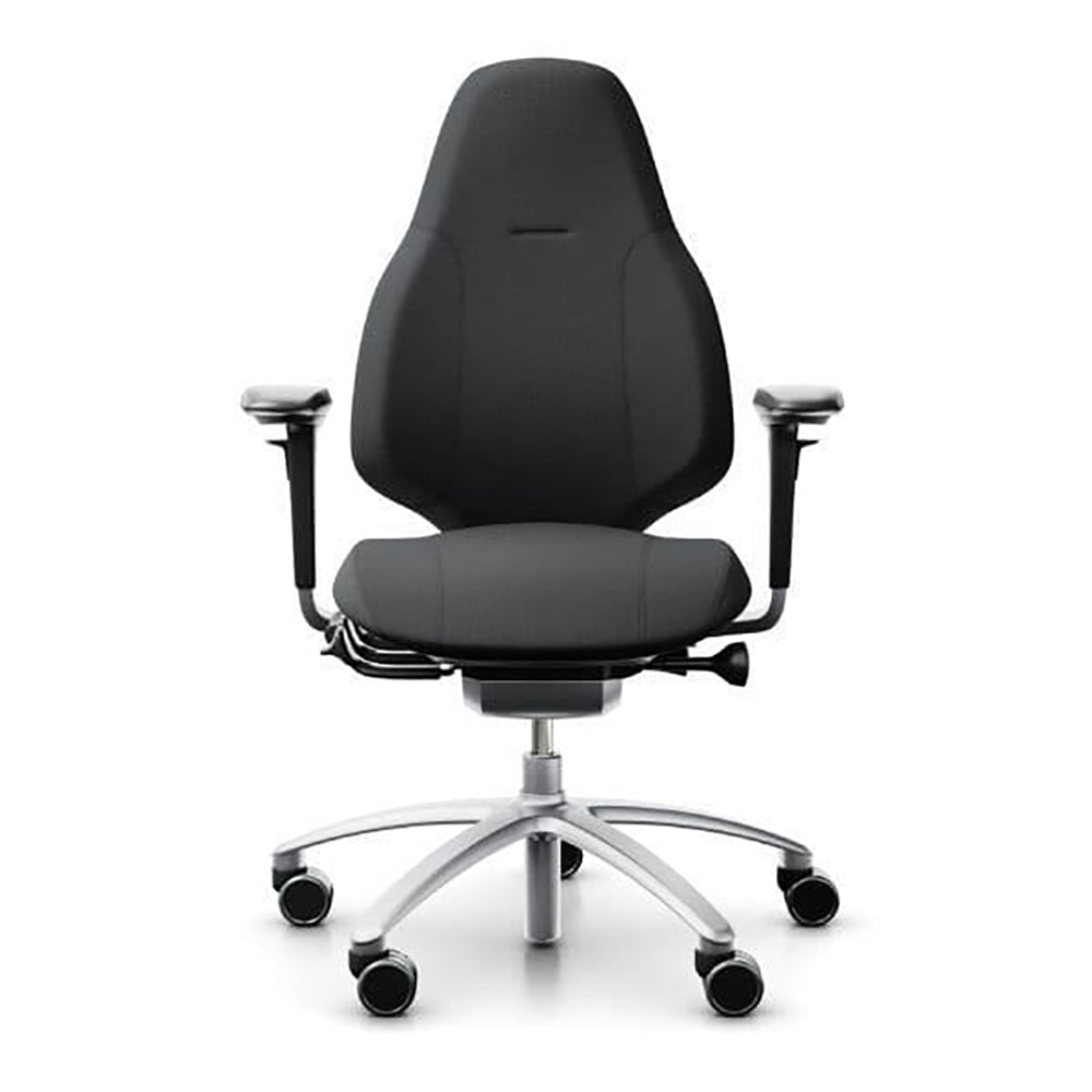 Mereo 220 Ergonomic Chair in Grey with Silver Arms and Base RH