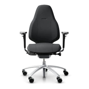 Rh Mereo 220 Ergonomic Chair In Grey With Silver Arms And Base