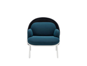 Mesh Armchair With Low Shield And Deep Blue Finish
