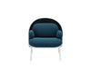 Mesh Armchair With Low Shield And Deep Blue Finish